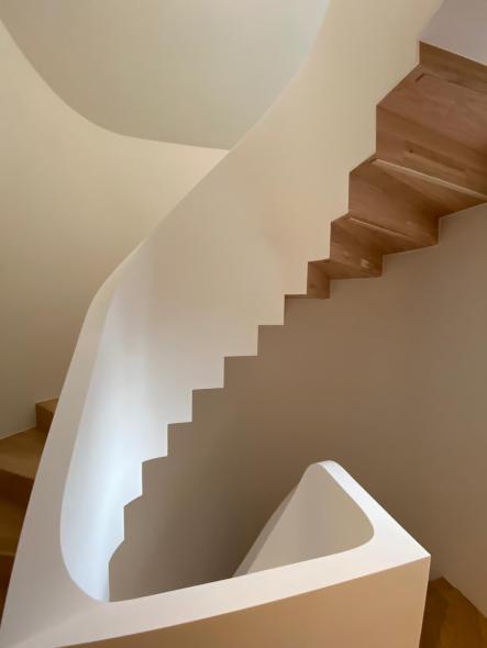 gewendelte Treppe Holz