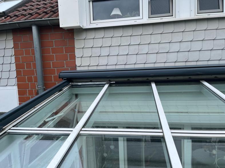 Wintergarten weiß Markise